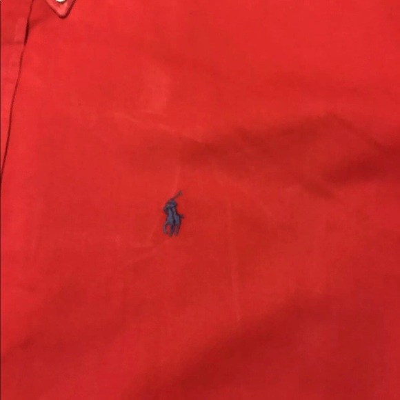 RED Mens Polo Ralph Lauren Blake Shirt Large - Picture 2 of 7